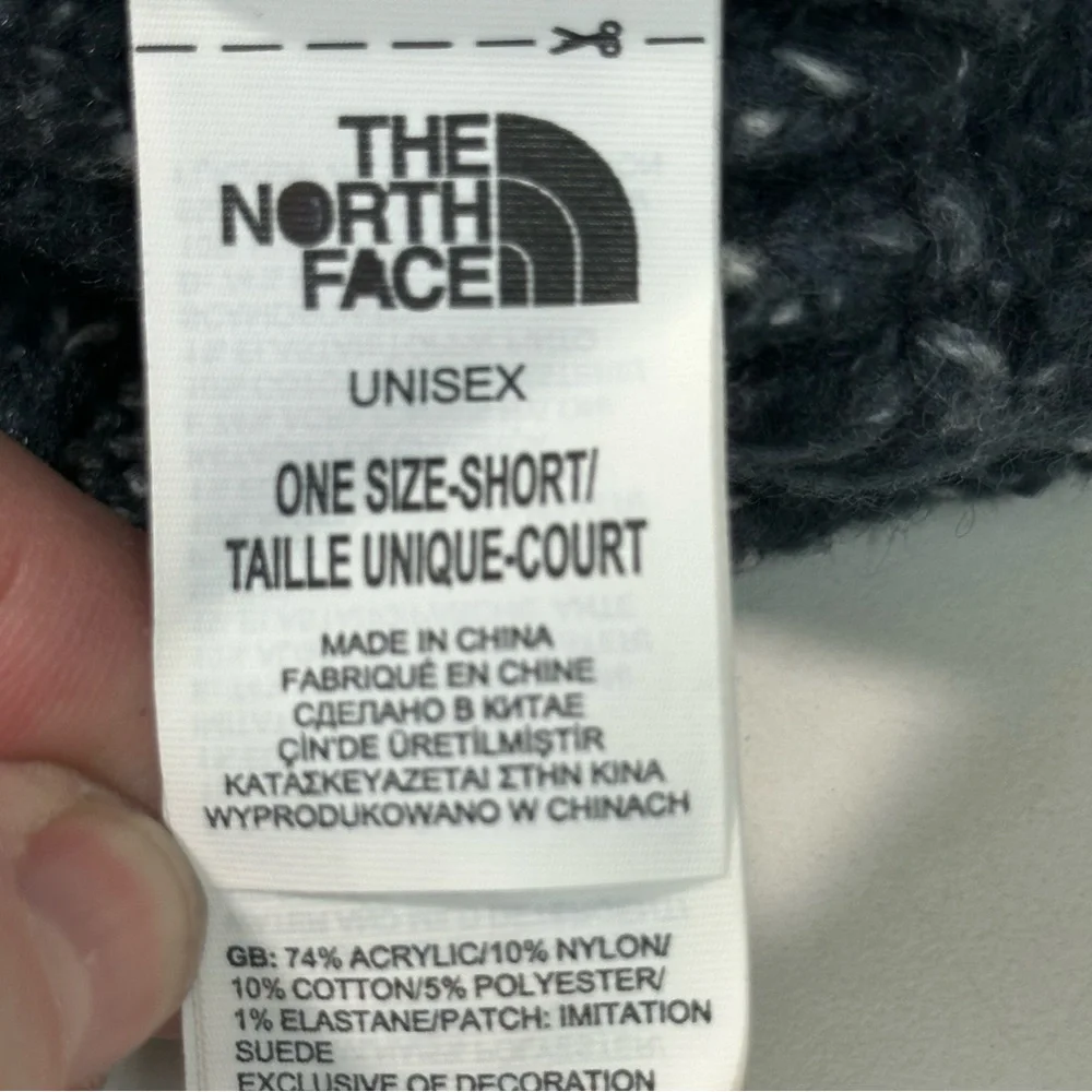 The North Face Blue Lined Cable Knit Beanie Unisex One-Size Outdoors Cozy - Picture 5 of 8